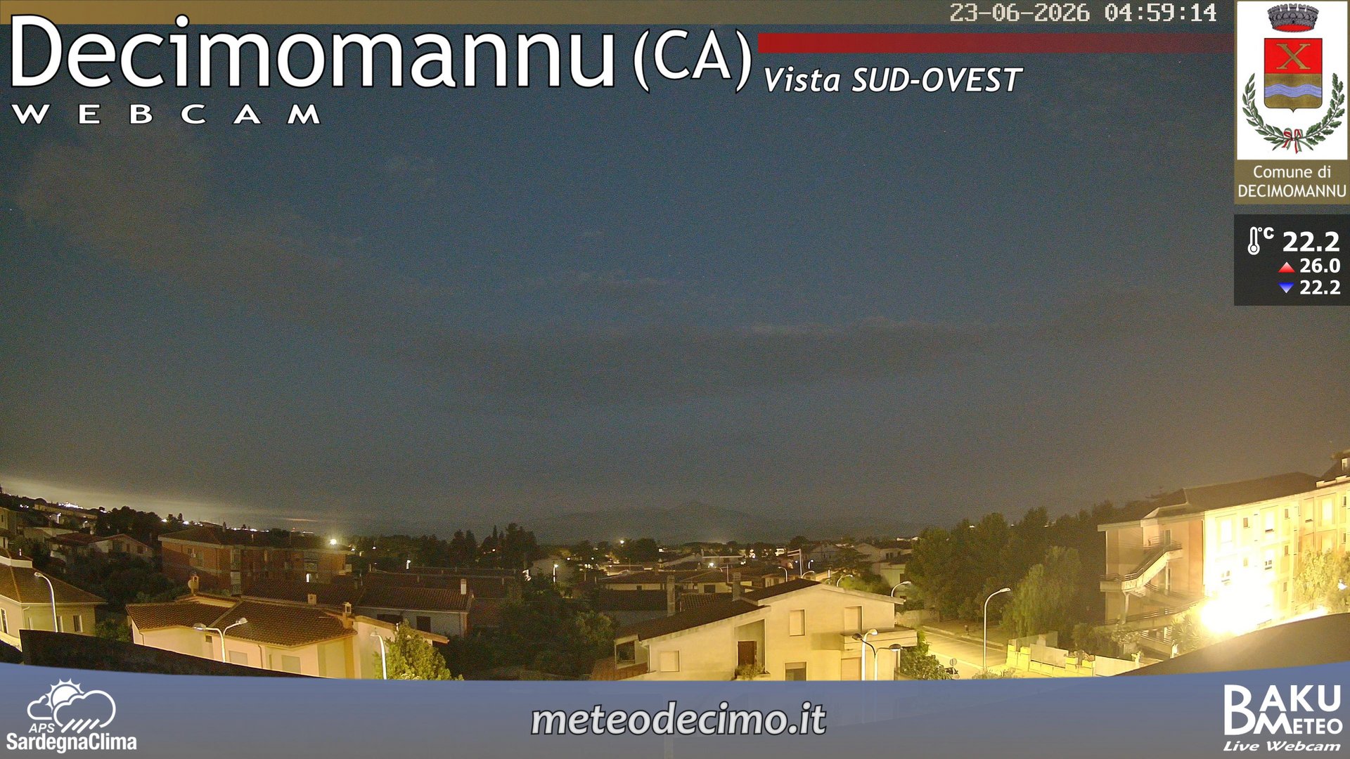 time-lapse frame, Decimomannu webcam