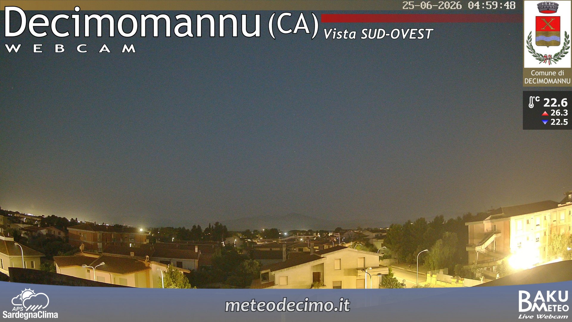 time-lapse frame, Decimomannu webcam