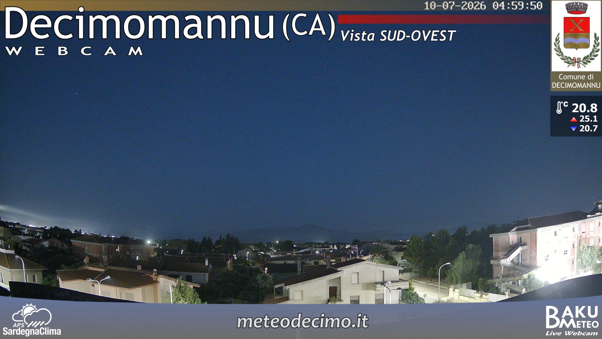 time-lapse frame, Decimomannu webcam