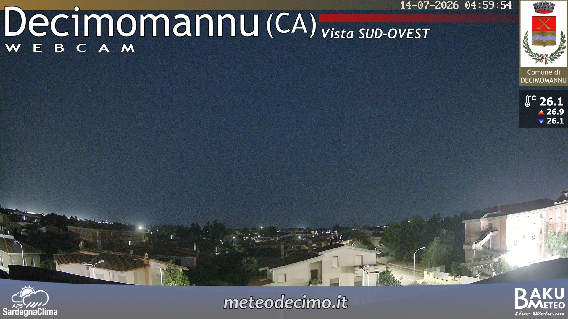 time-lapse frame, Decimomannu webcam