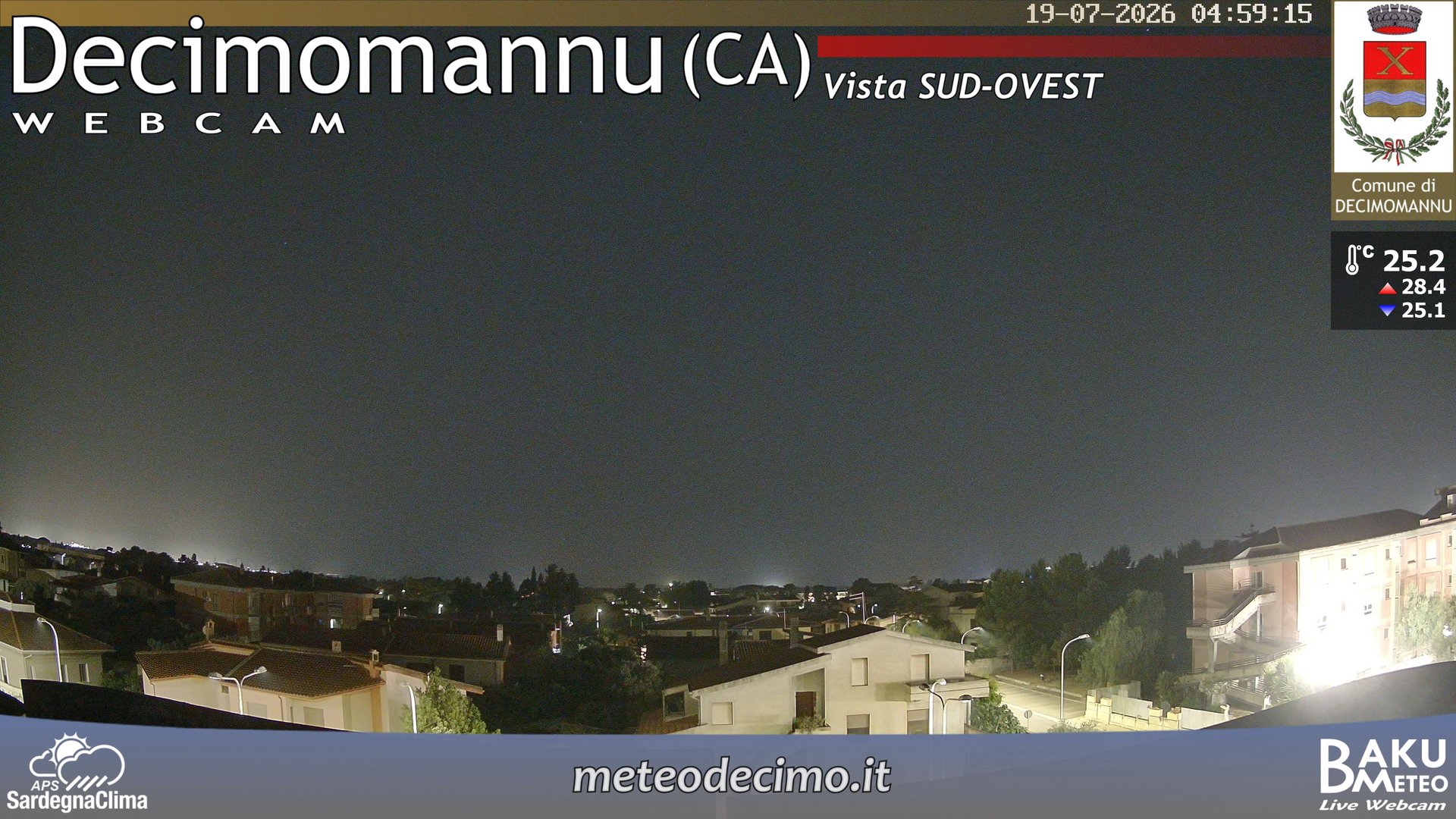 time-lapse frame, Decimomannu webcam