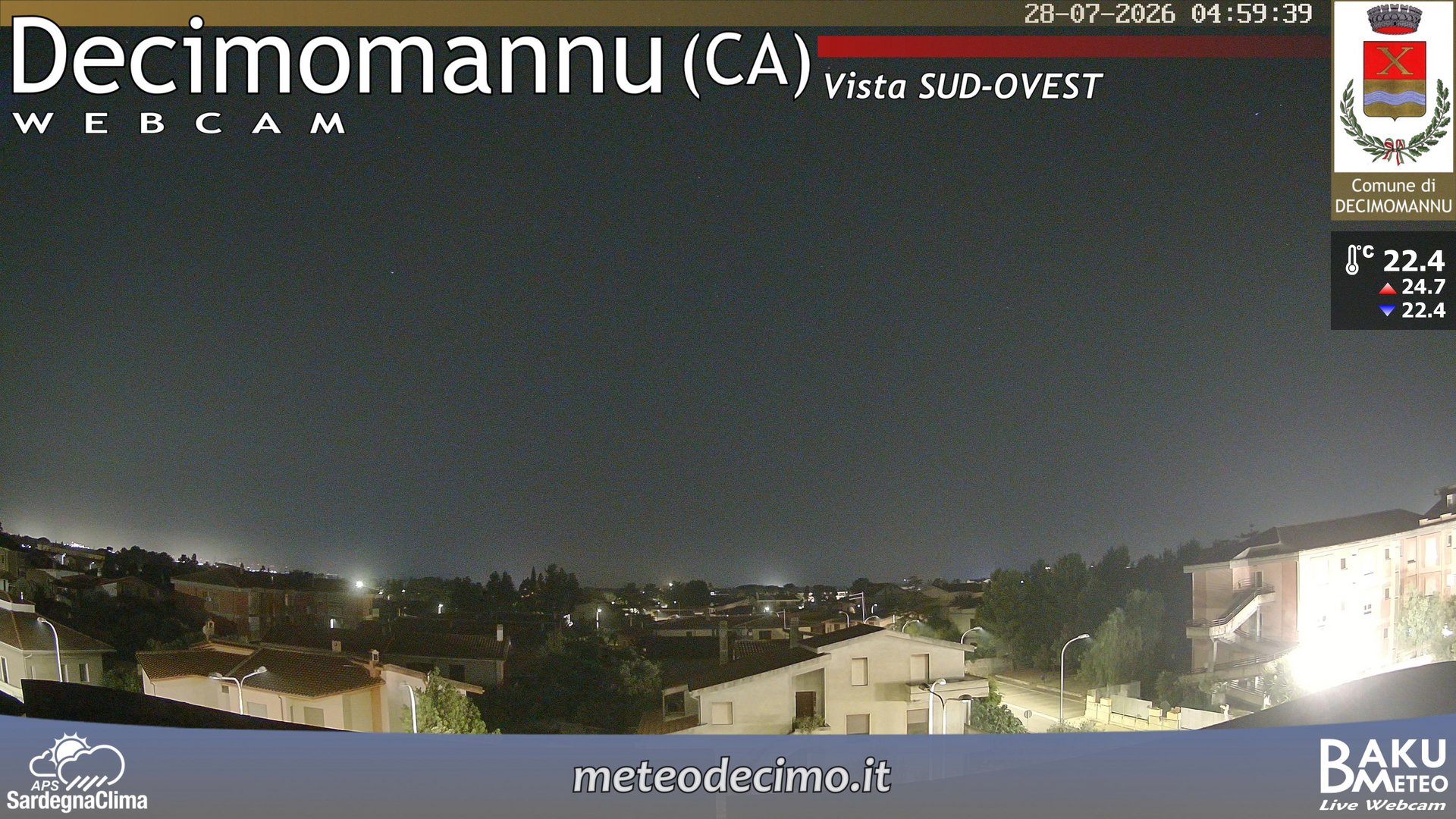 time-lapse frame, Decimomannu webcam