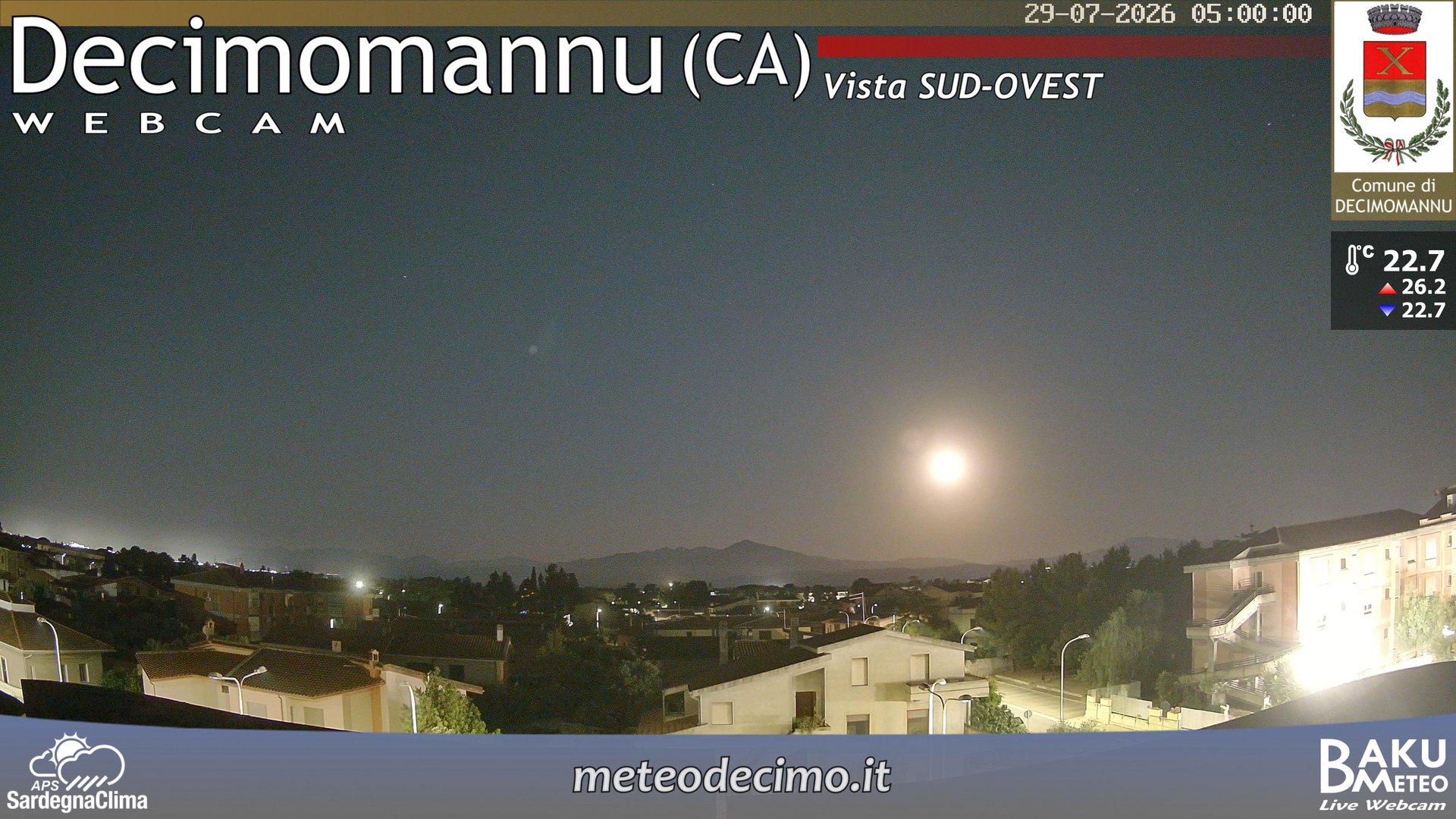 time-lapse frame, Decimomannu webcam