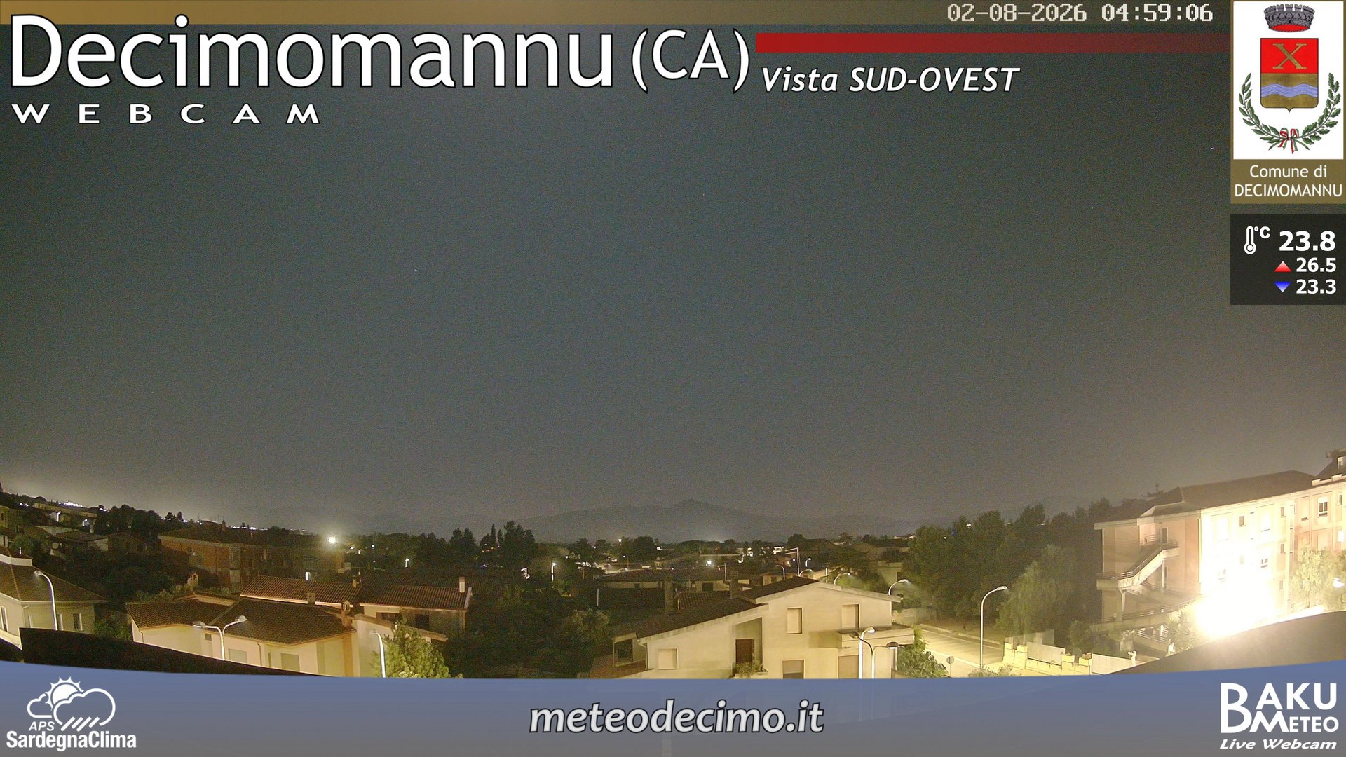 time-lapse frame, Decimomannu webcam