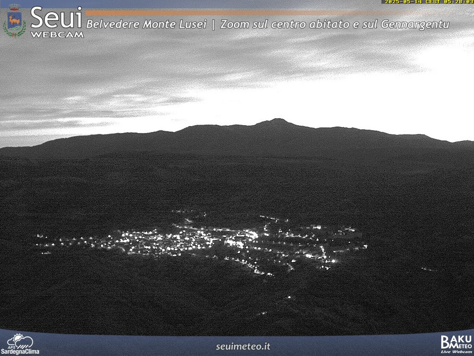time-lapse frame, Monte Lusei Seui webcam