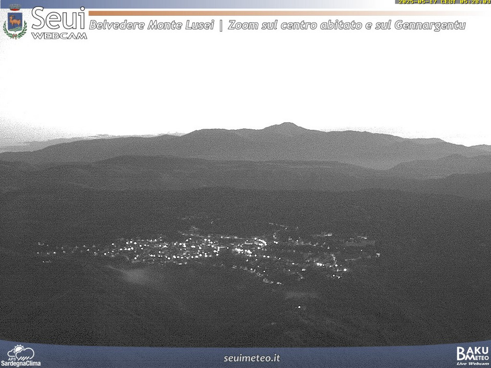 time-lapse frame, Monte Lusei Seui webcam