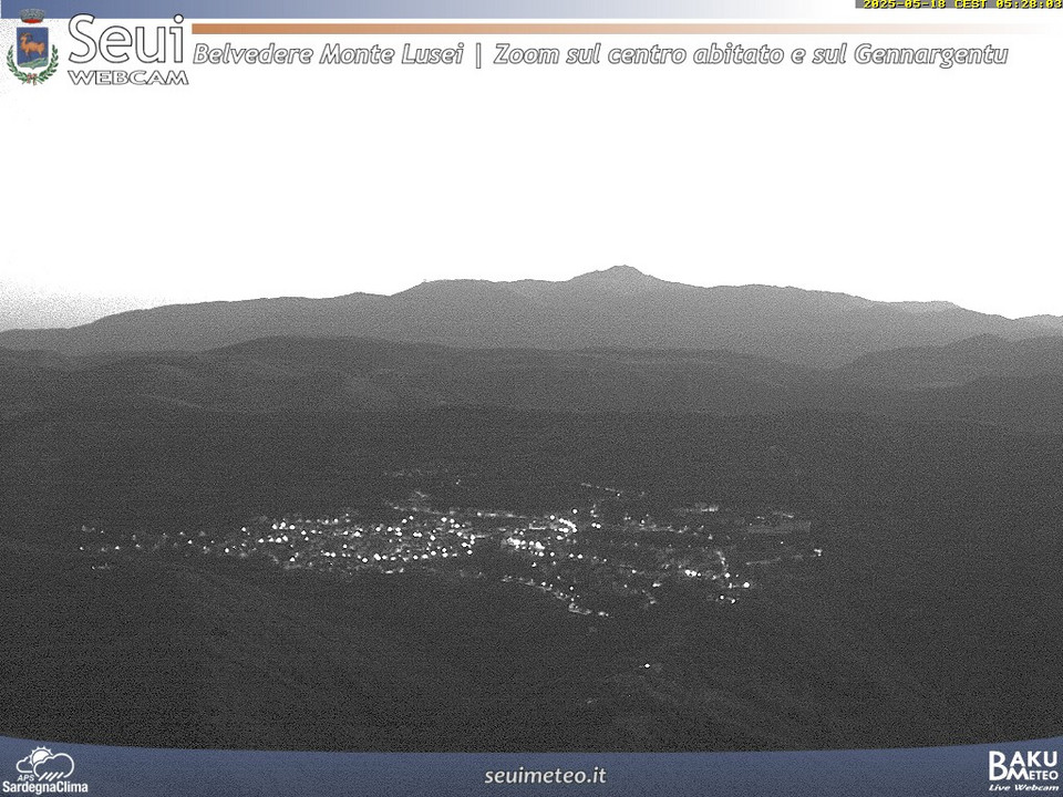 time-lapse frame, Monte Lusei Seui webcam