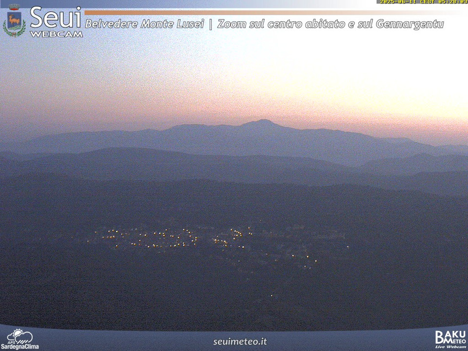 time-lapse frame, Monte Lusei Seui webcam