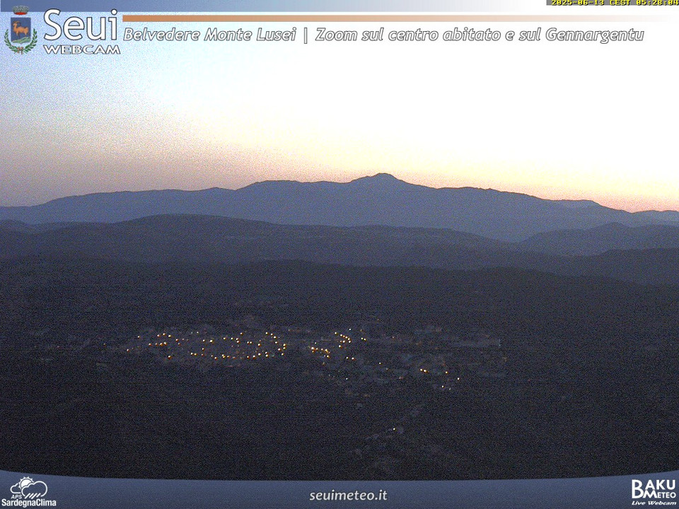 time-lapse frame, Monte Lusei Seui webcam