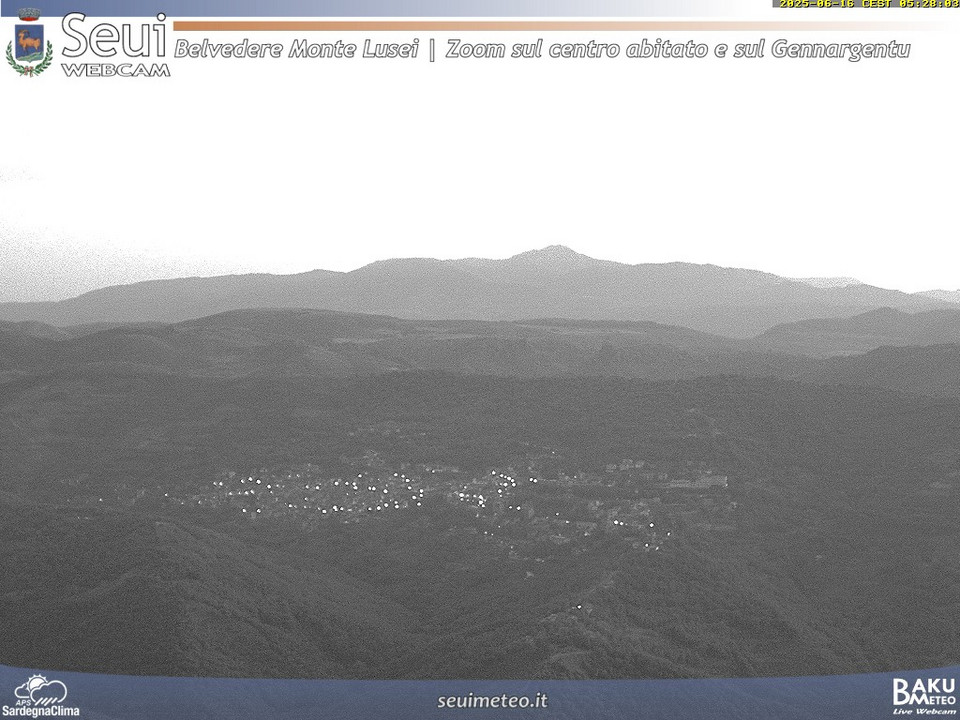 time-lapse frame, Monte Lusei Seui webcam