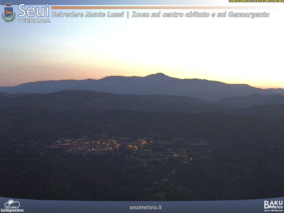 time-lapse frame, Monte Lusei Seui webcam