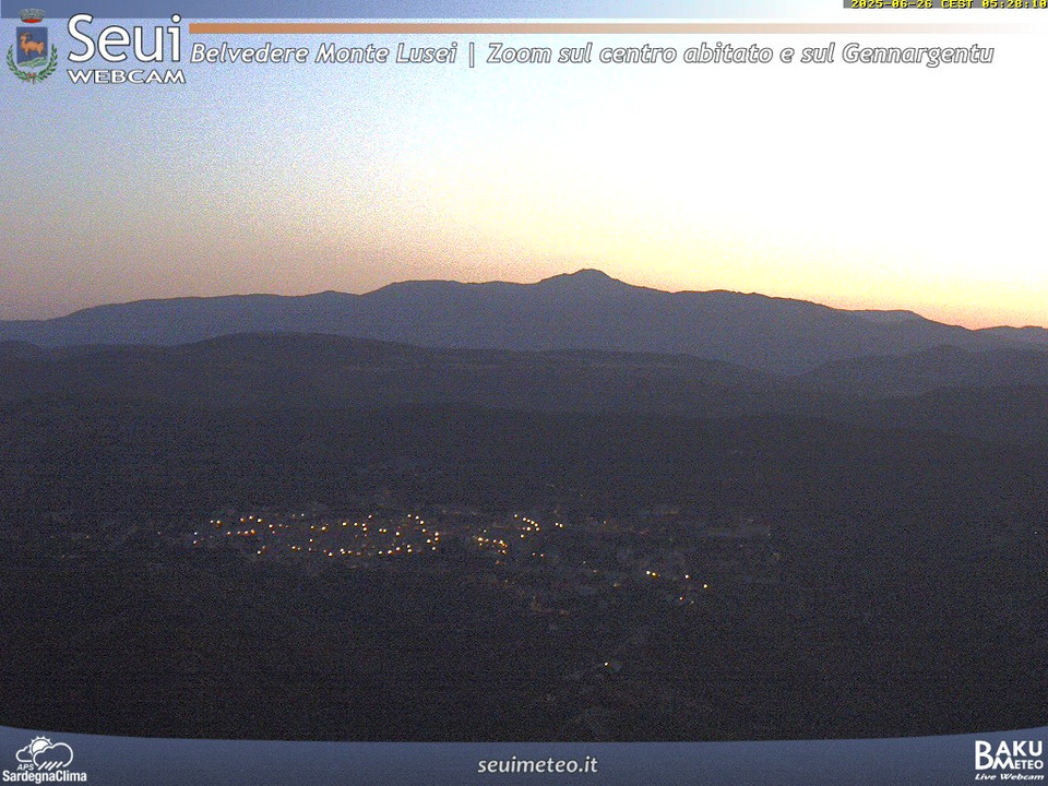 time-lapse frame, Monte Lusei Seui webcam