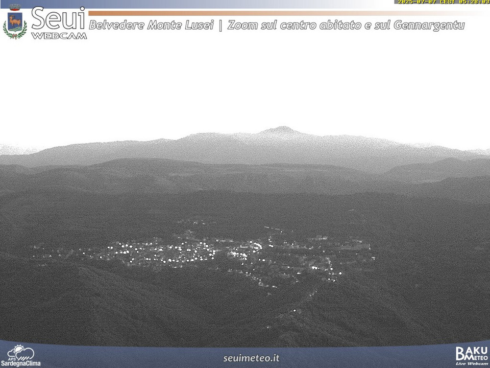 time-lapse frame, Monte Lusei Seui webcam