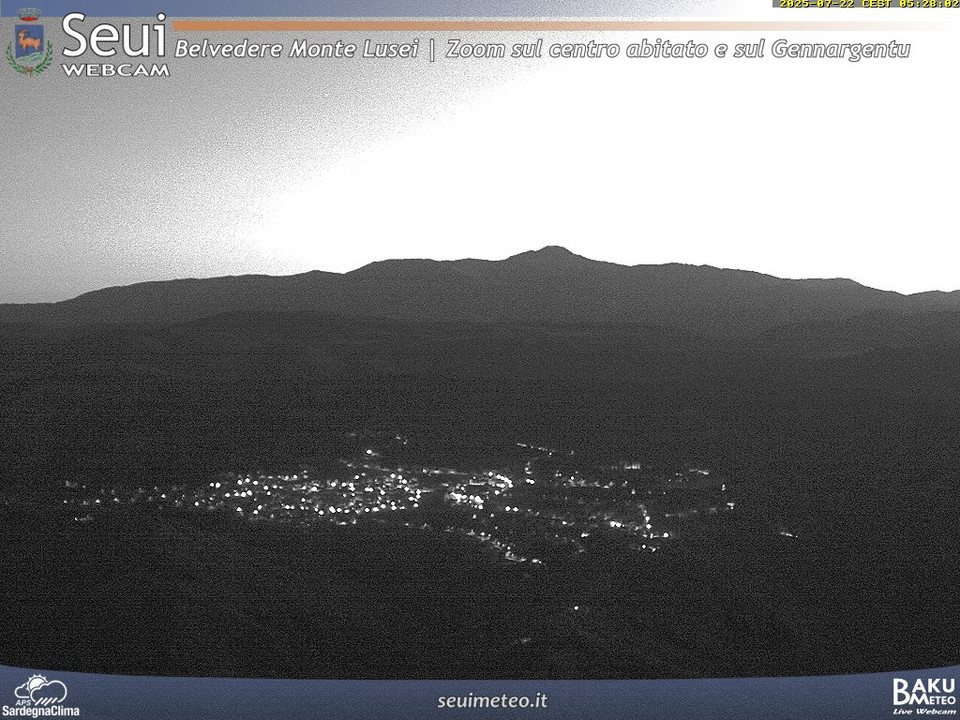 time-lapse frame, Monte Lusei Seui webcam