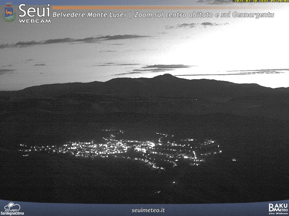 time-lapse frame, Monte Lusei Seui webcam