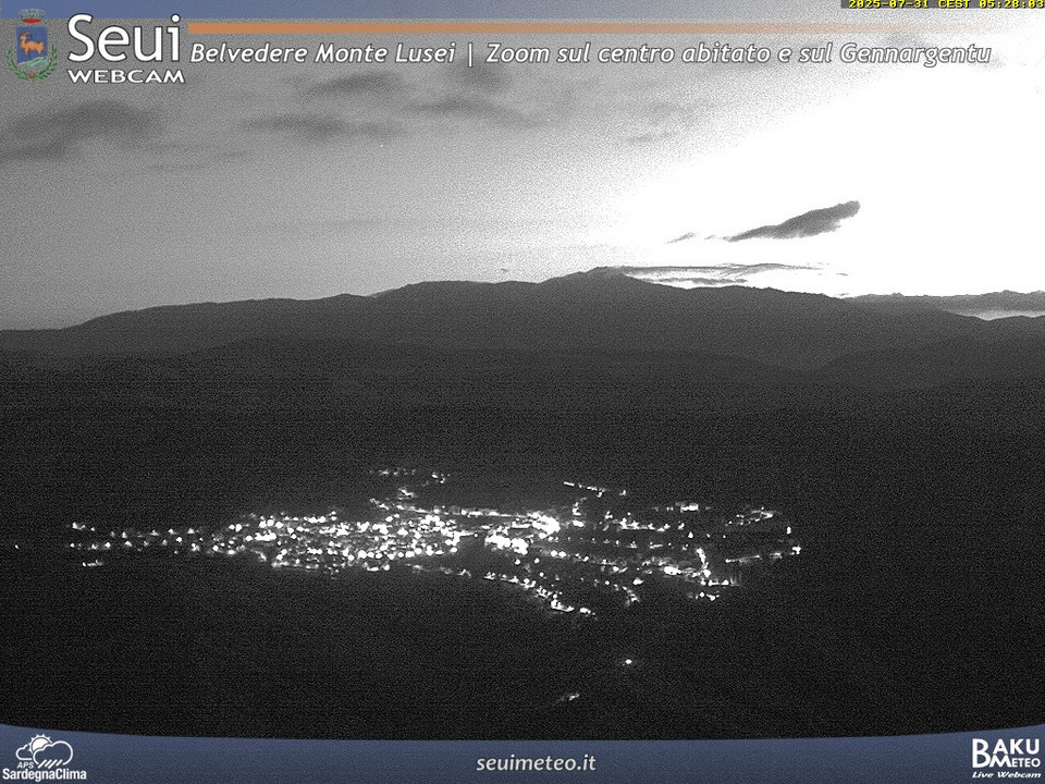 time-lapse frame, Monte Lusei Seui webcam