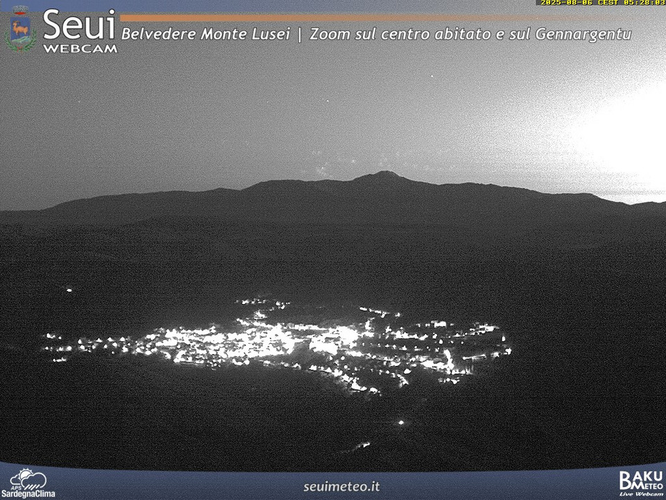 time-lapse frame, Monte Lusei Seui webcam