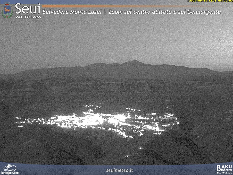 time-lapse frame, Monte Lusei Seui webcam