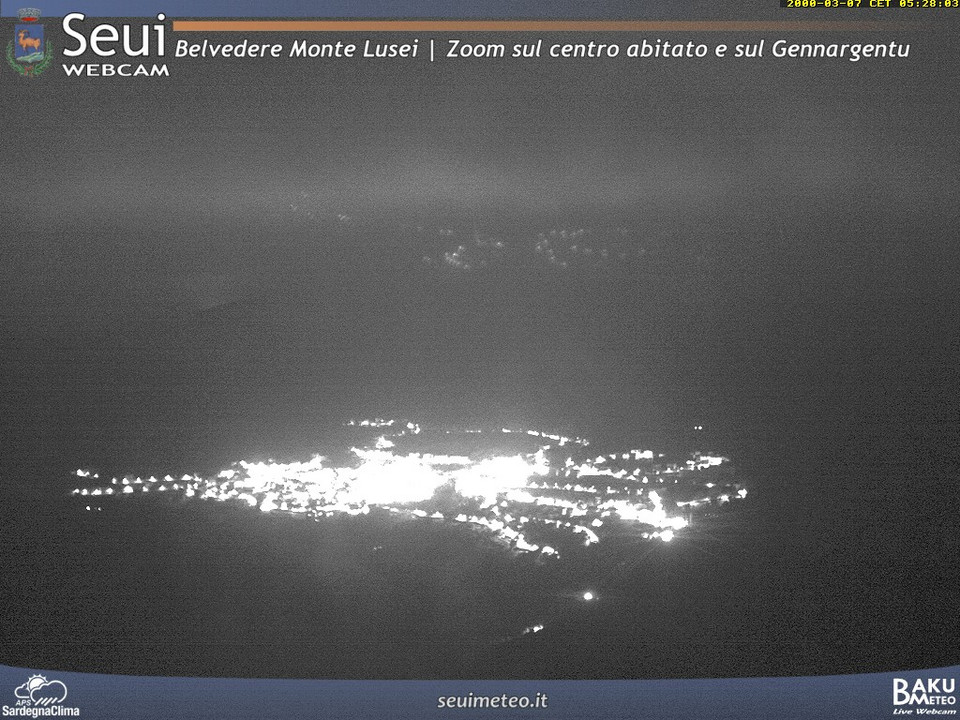 time-lapse frame, Monte Lusei Seui webcam