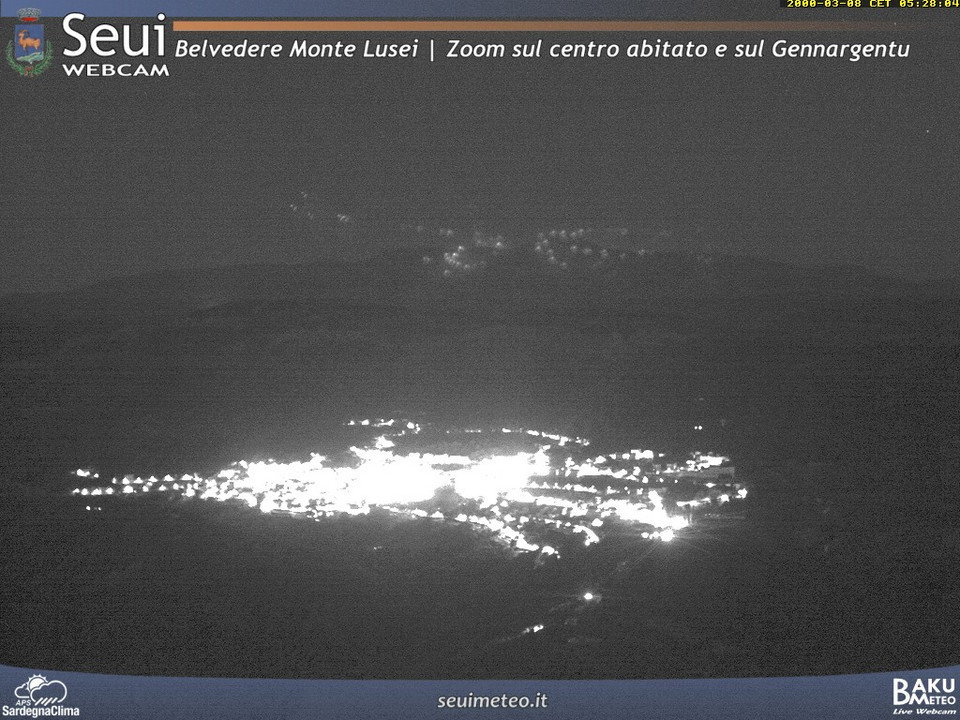 time-lapse frame, Monte Lusei Seui webcam