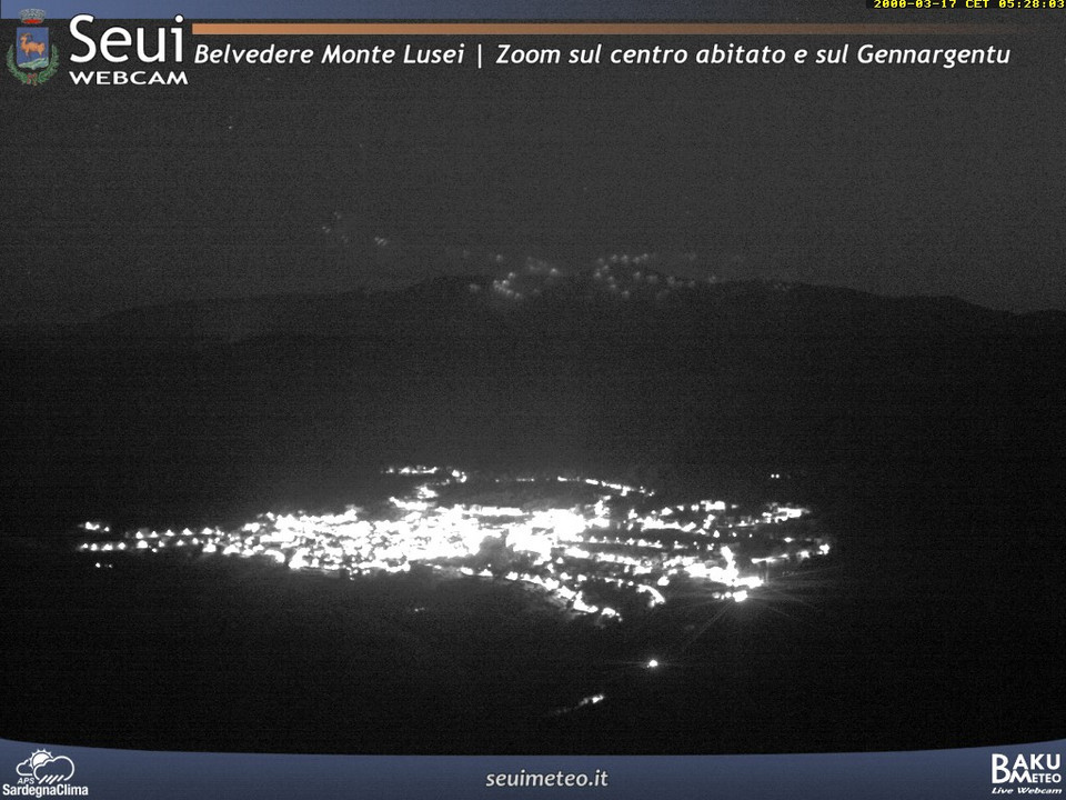 time-lapse frame, Monte Lusei Seui webcam