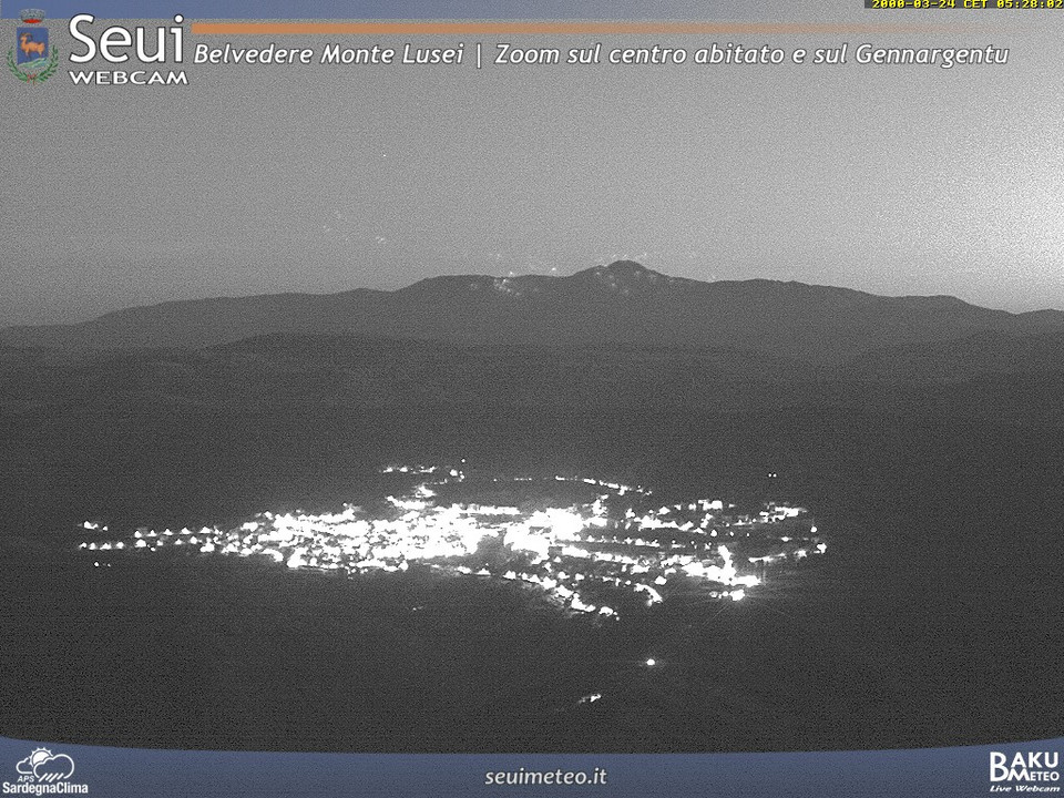 time-lapse frame, Monte Lusei Seui webcam