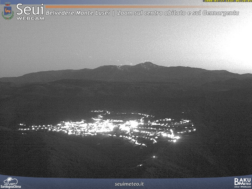 time-lapse frame, Monte Lusei Seui webcam