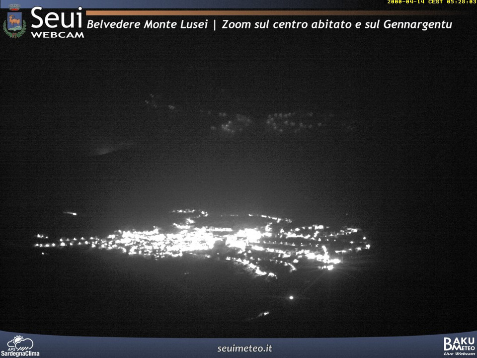 time-lapse frame, Monte Lusei Seui webcam