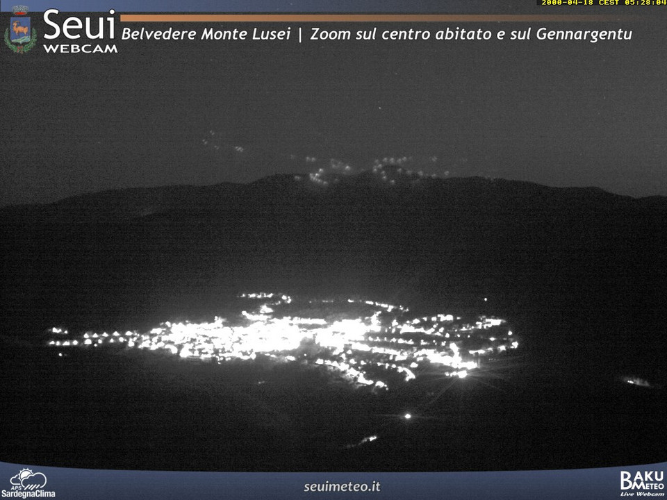 time-lapse frame, Monte Lusei Seui webcam
