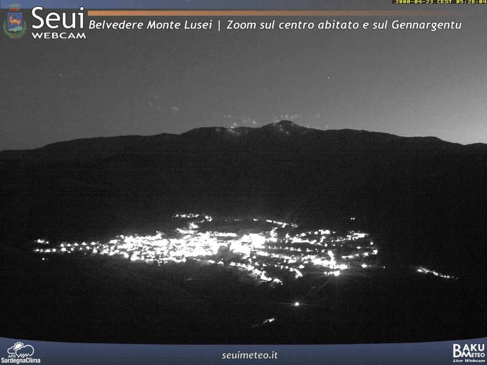 time-lapse frame, Monte Lusei Seui webcam