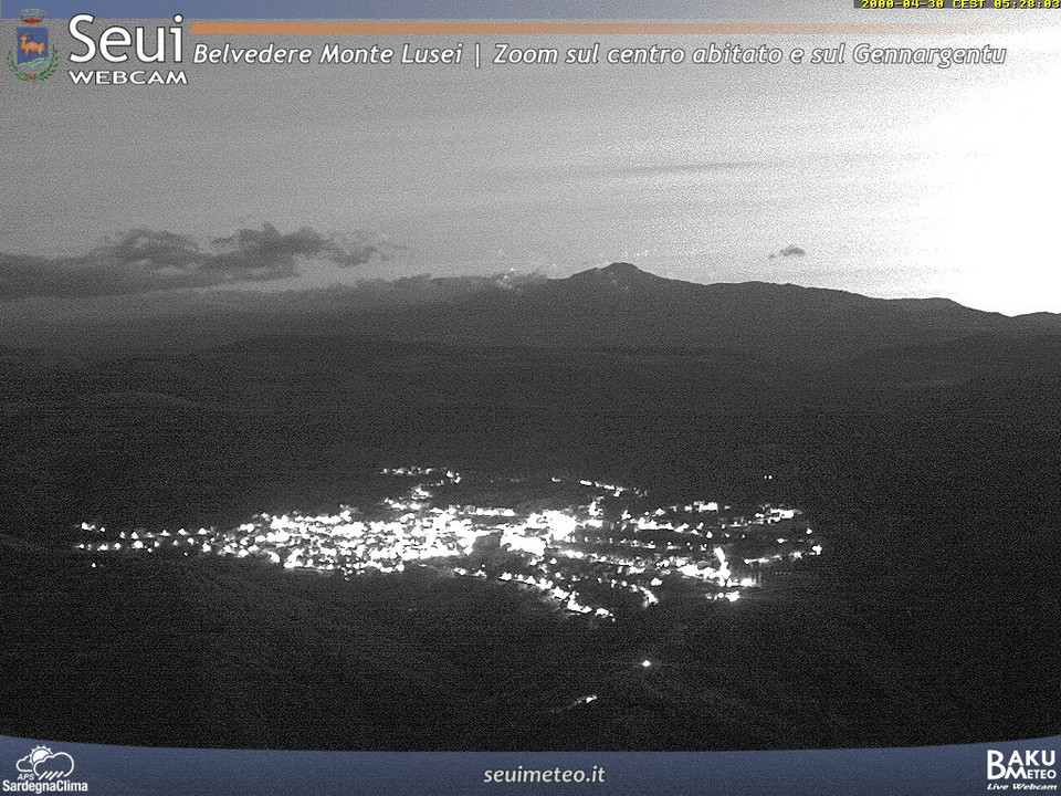 time-lapse frame, Monte Lusei Seui webcam