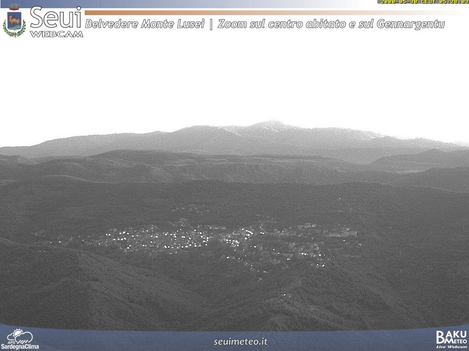 time-lapse frame, Monte Lusei Seui webcam
