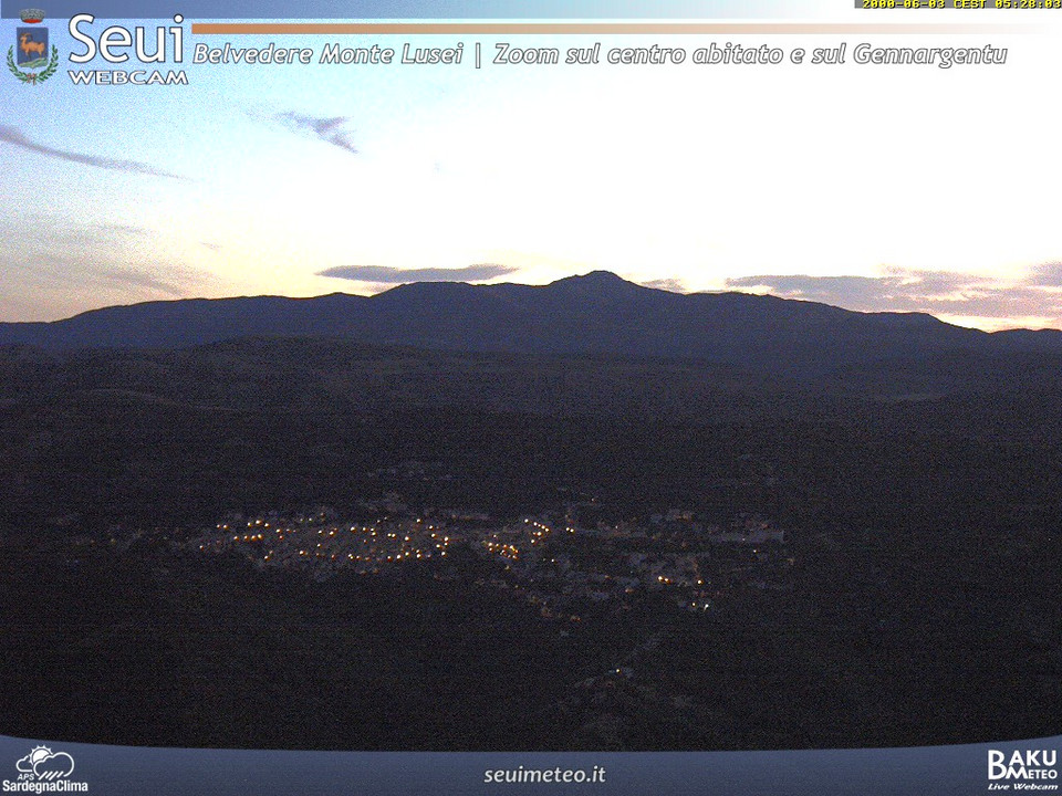time-lapse frame, Monte Lusei Seui webcam
