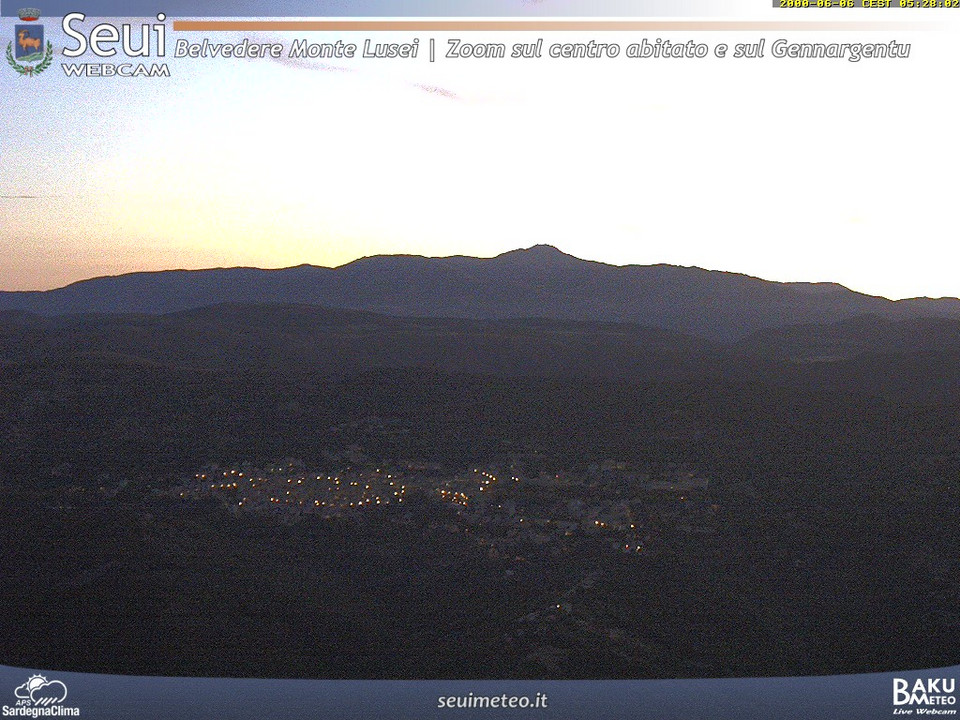 time-lapse frame, Monte Lusei Seui webcam