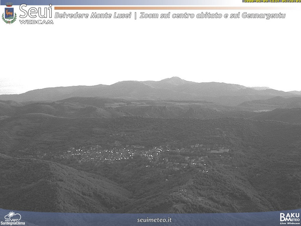 time-lapse frame, Monte Lusei Seui webcam