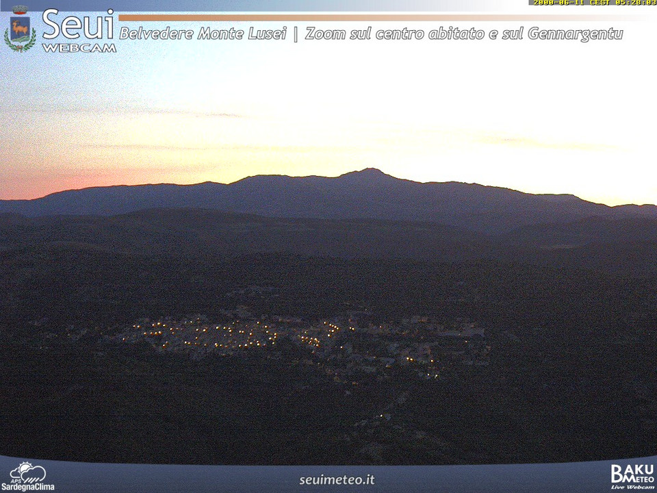 time-lapse frame, Monte Lusei Seui webcam