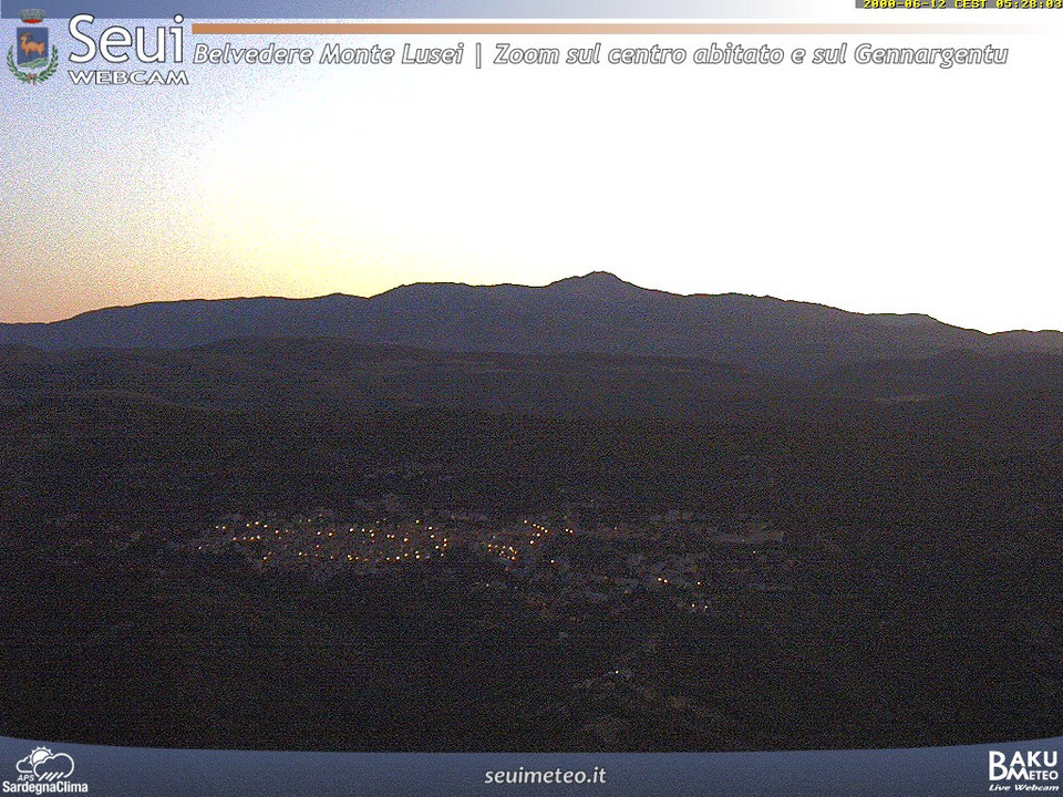 time-lapse frame, Monte Lusei Seui webcam