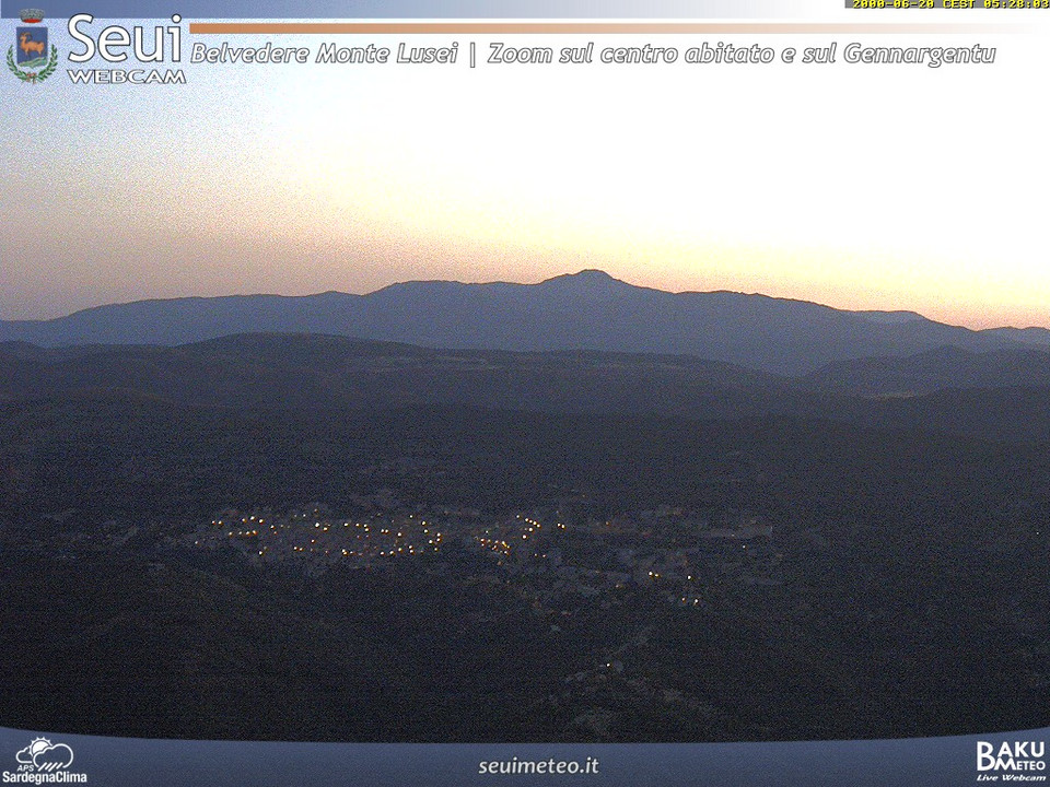 time-lapse frame, Monte Lusei Seui webcam