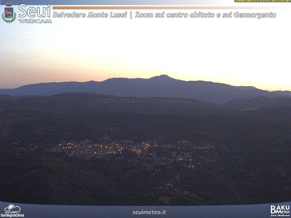 time-lapse frame, Monte Lusei Seui webcam