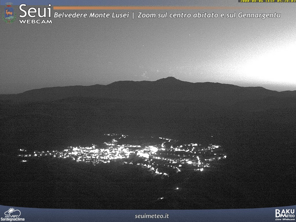 time-lapse frame, Monte Lusei Seui webcam