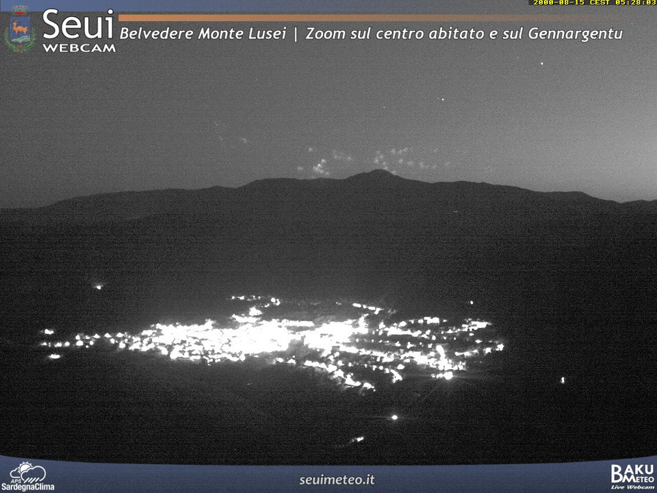 time-lapse frame, Monte Lusei Seui webcam