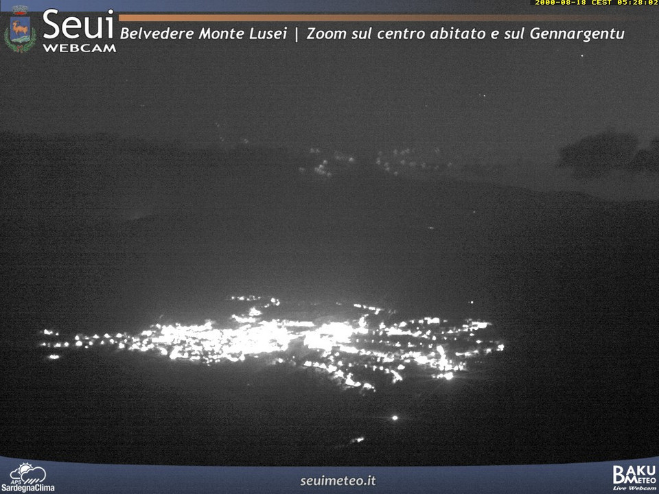time-lapse frame, Monte Lusei Seui webcam