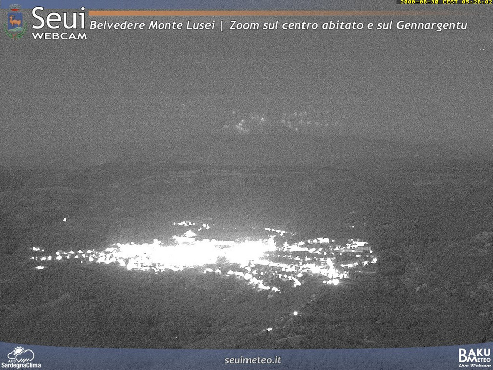 time-lapse frame, Monte Lusei Seui webcam