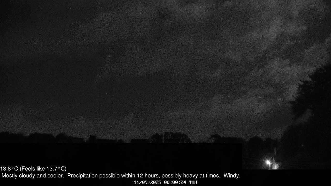 time-lapse frame, Wembury, Devon. Knighton Hill Cam webcam