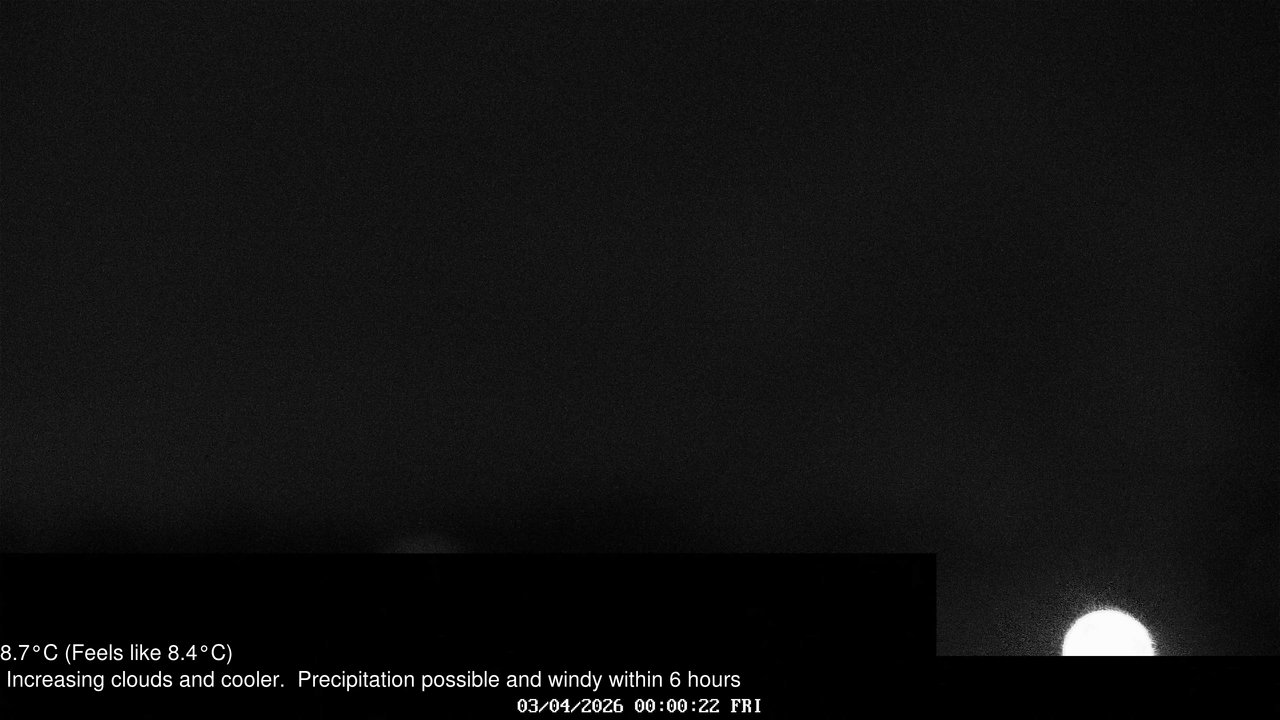 time-lapse frame, Wembury, Devon. Knighton Hill Cam webcam