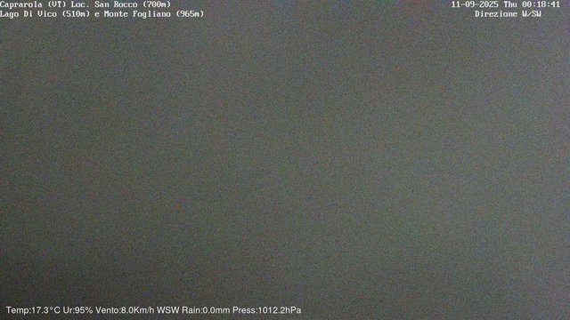 time-lapse frame, Caprarola San Rocco webcam