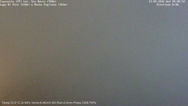 time-lapse frame, Caprarola San Rocco webcam