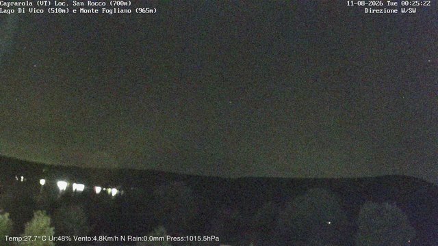 time-lapse frame, Caprarola San Rocco webcam
