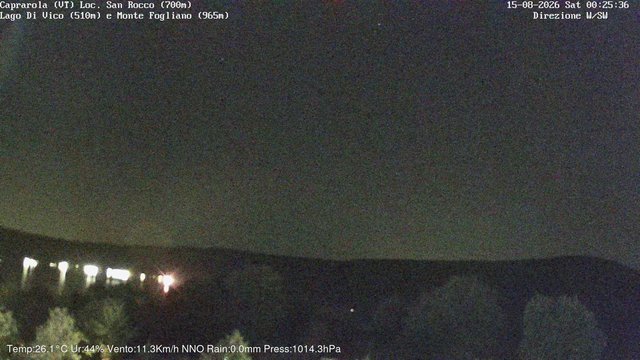 time-lapse frame, Caprarola San Rocco webcam