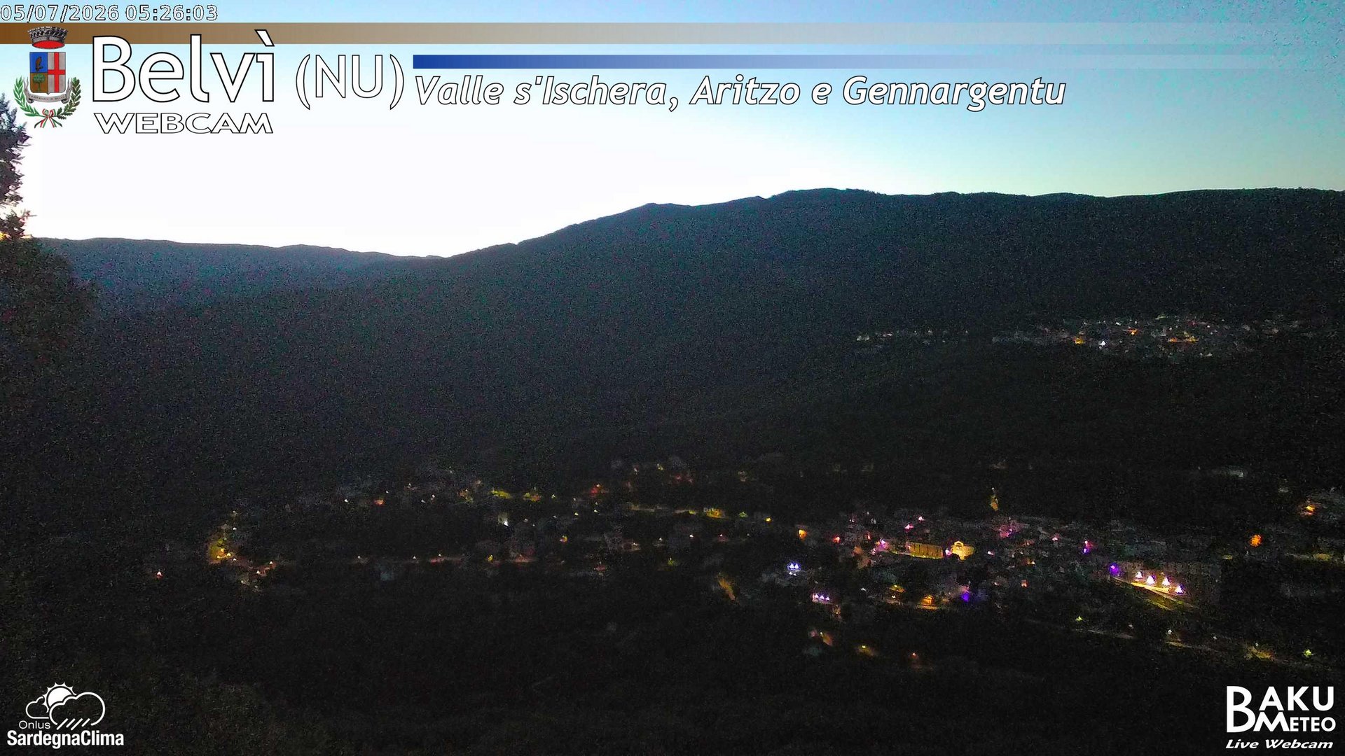 time-lapse frame, Belvì webcam
